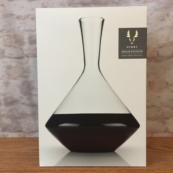 VISKI DECANTER ANGLED LEAD FREE CRYSTAL
