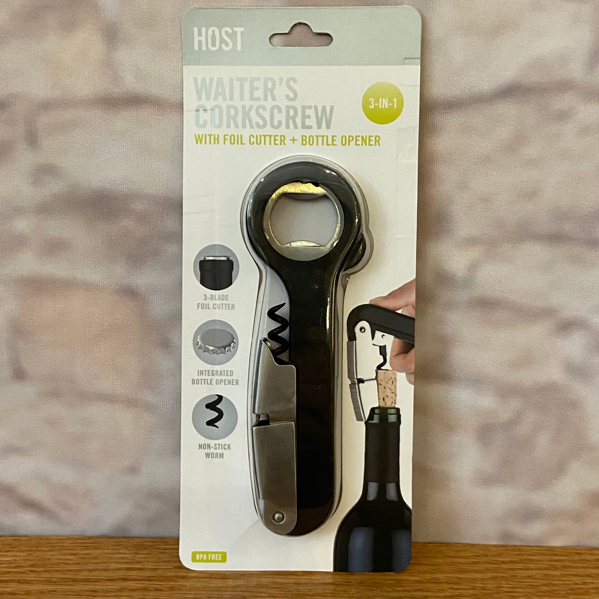 HOST WAITER'S CORKSCREW & FOIL CUTTER
