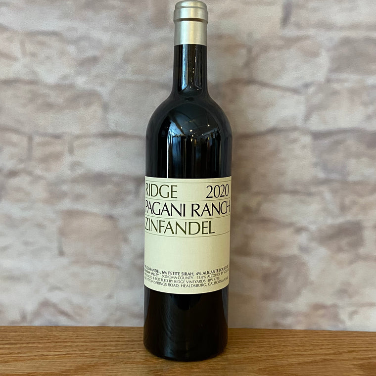 RIDGE ZINFANDEL PAGANI RANCH 2020