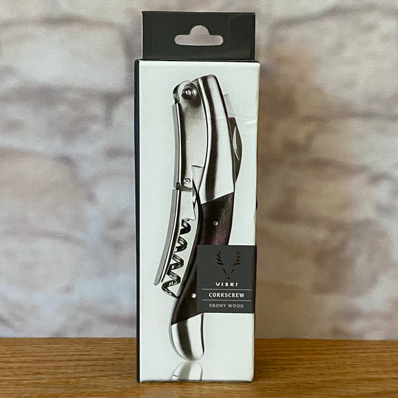 VISKI OVERSIZED DOUBLE-HINGED CORKSCREW IN DARK EBONY WOOD